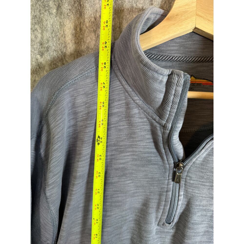 Orvis Mens 1/4 Zip Pullover Sweater XL GRAY HEATHER KNIT SHIRT COTTON /TENCEL - Picture 8 of 8